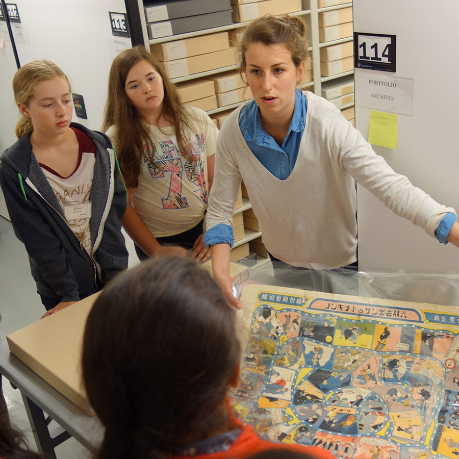 Students at the Billy Ireland Cartoon Library & Museum
