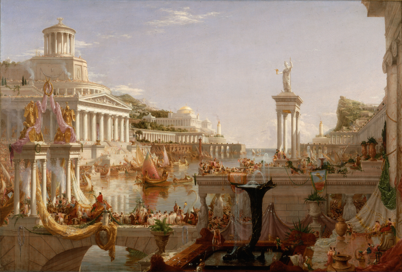 Painting of city by thomas cole
