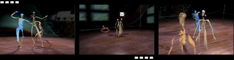 Virtual Characters dancing on stage