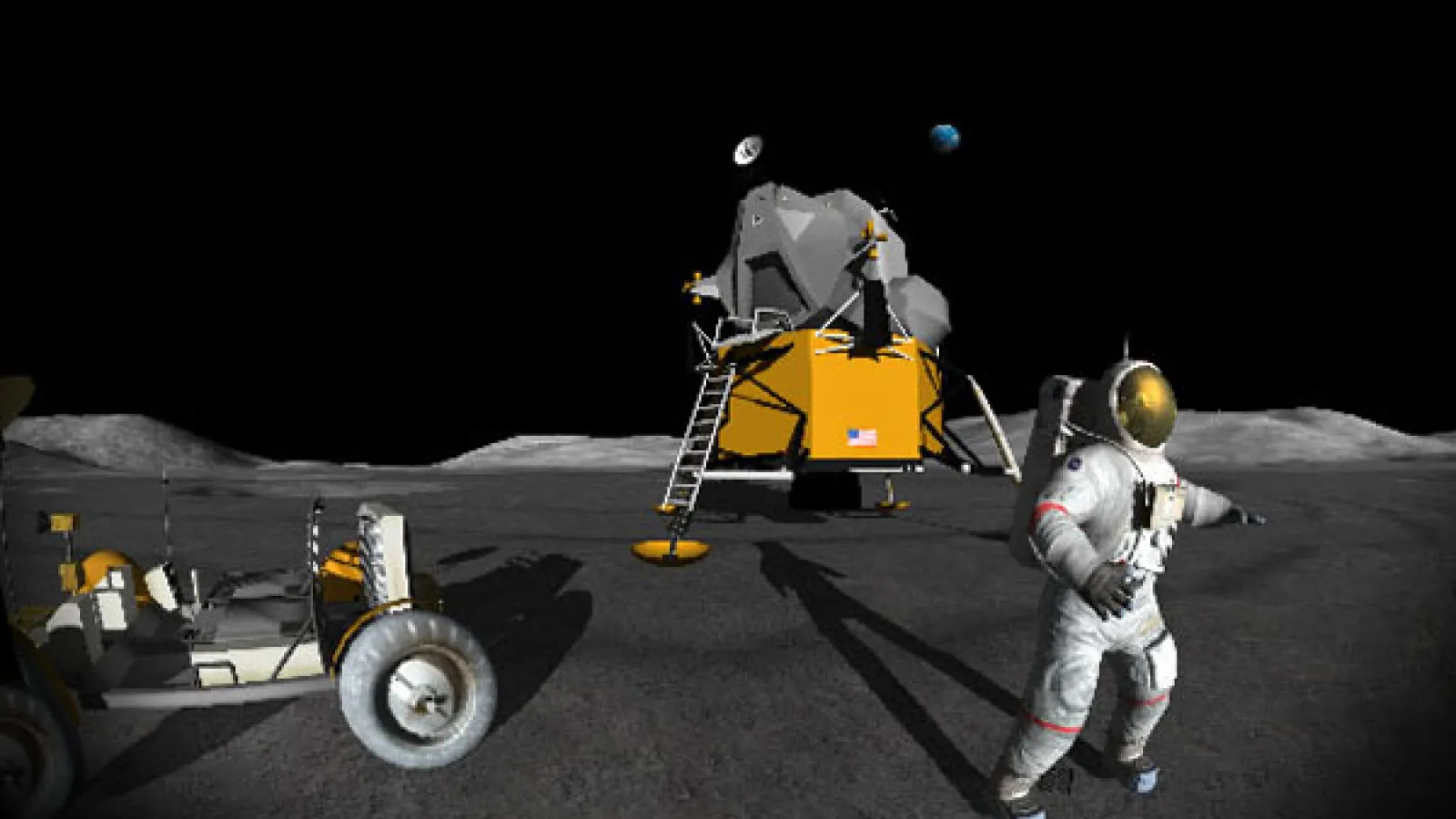 Astronaut on the moon