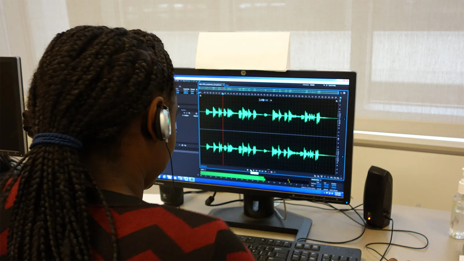 Student working at computer