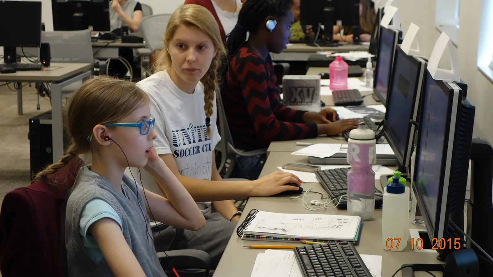students in computer lab