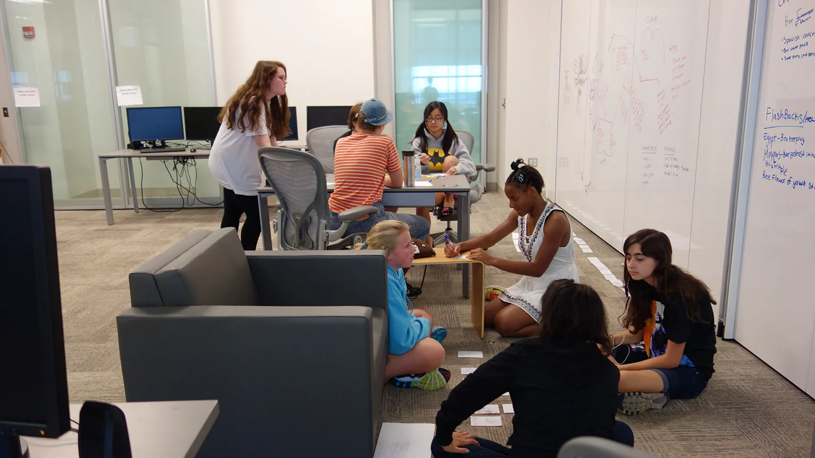 Students working together in groups