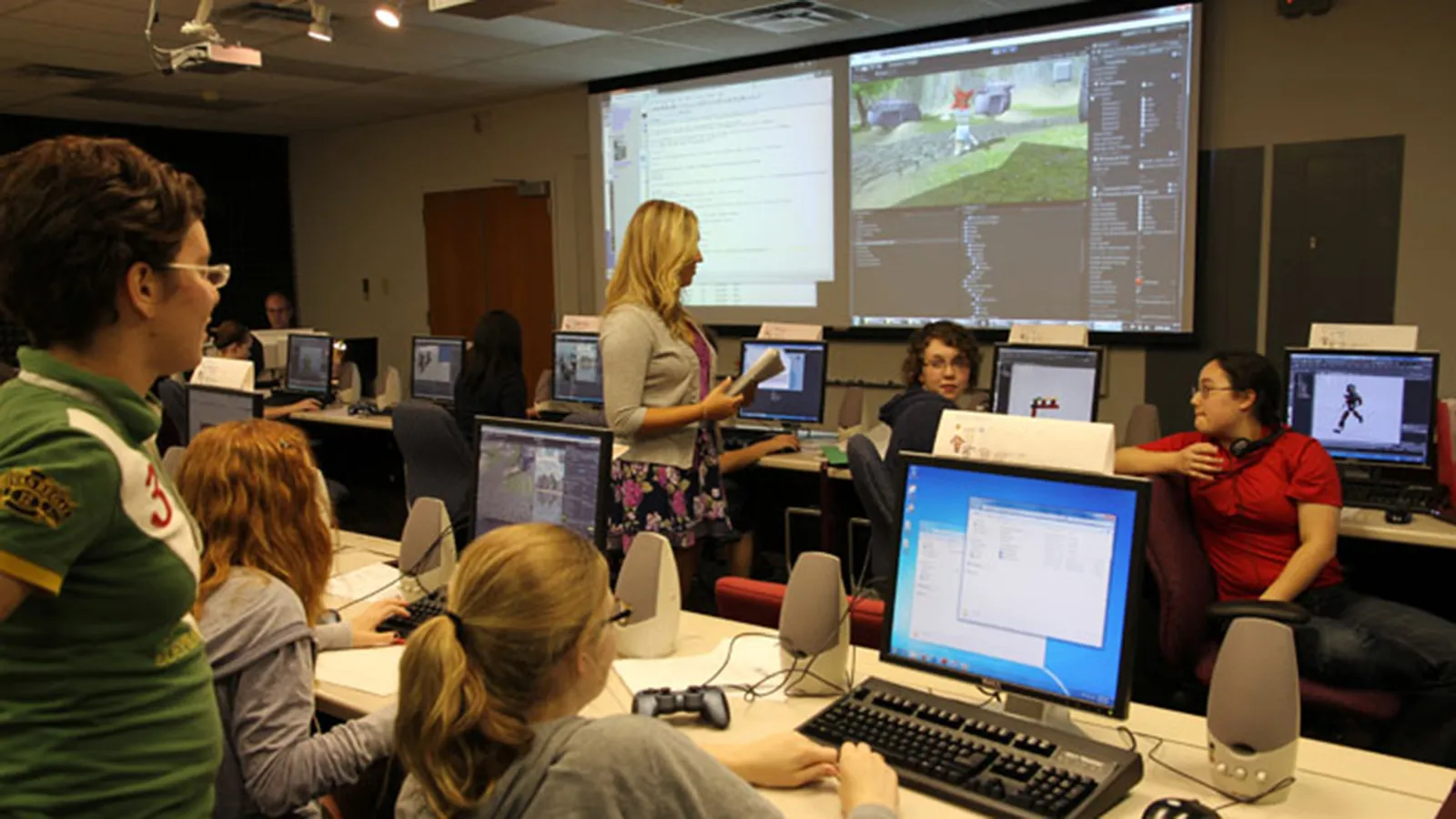 Students in computer lab