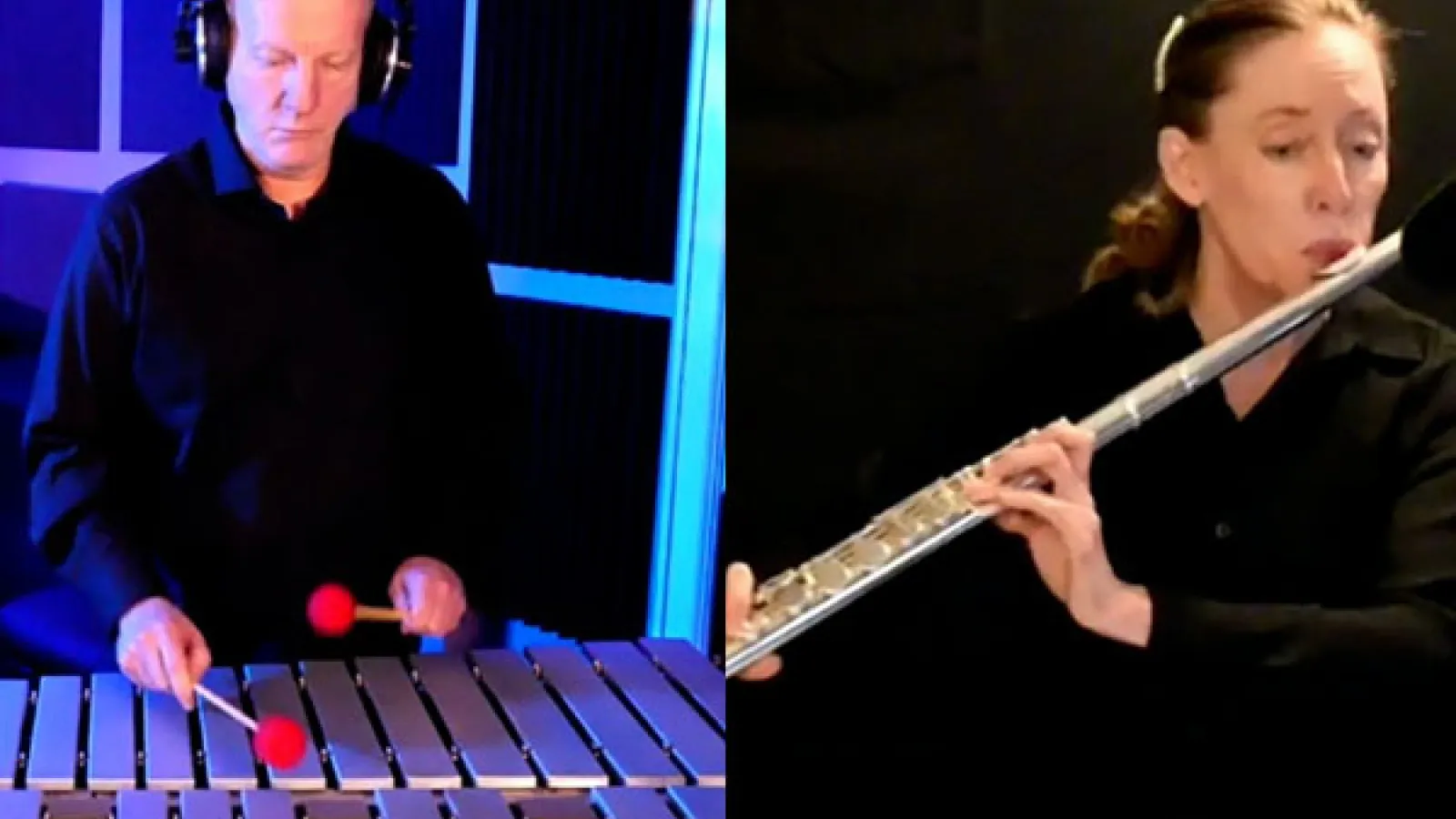 Members of the Sonic Arts Ensemble performing