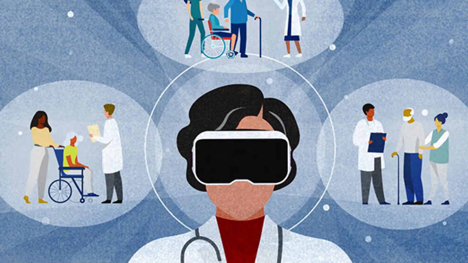 News story graphic for using VR to build empathy for people with dementia