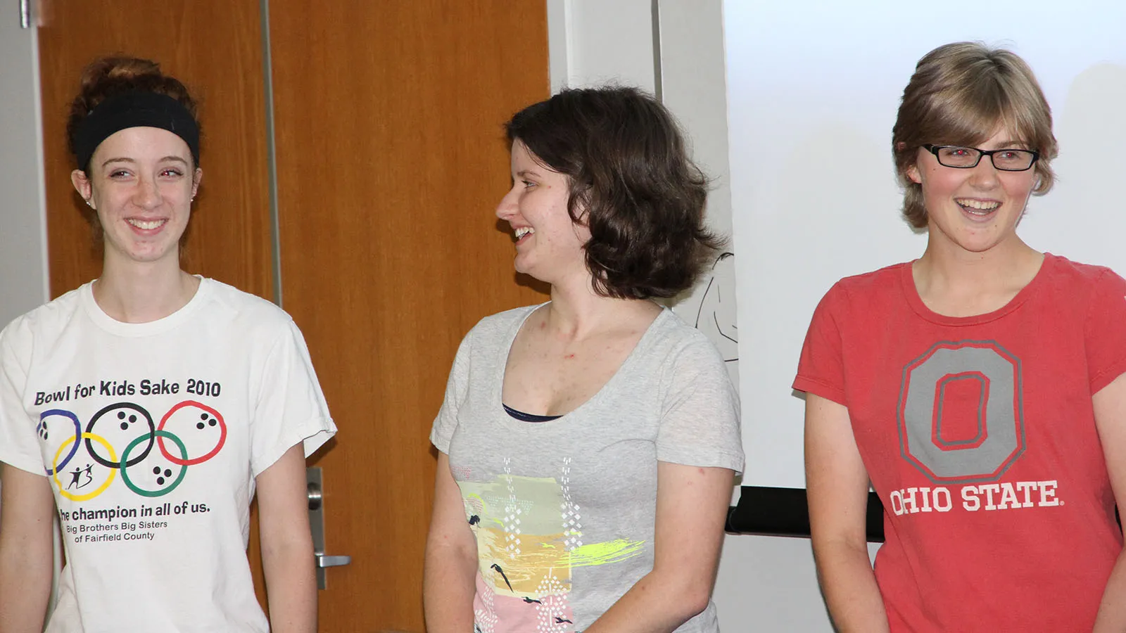 3 students during final presentation
