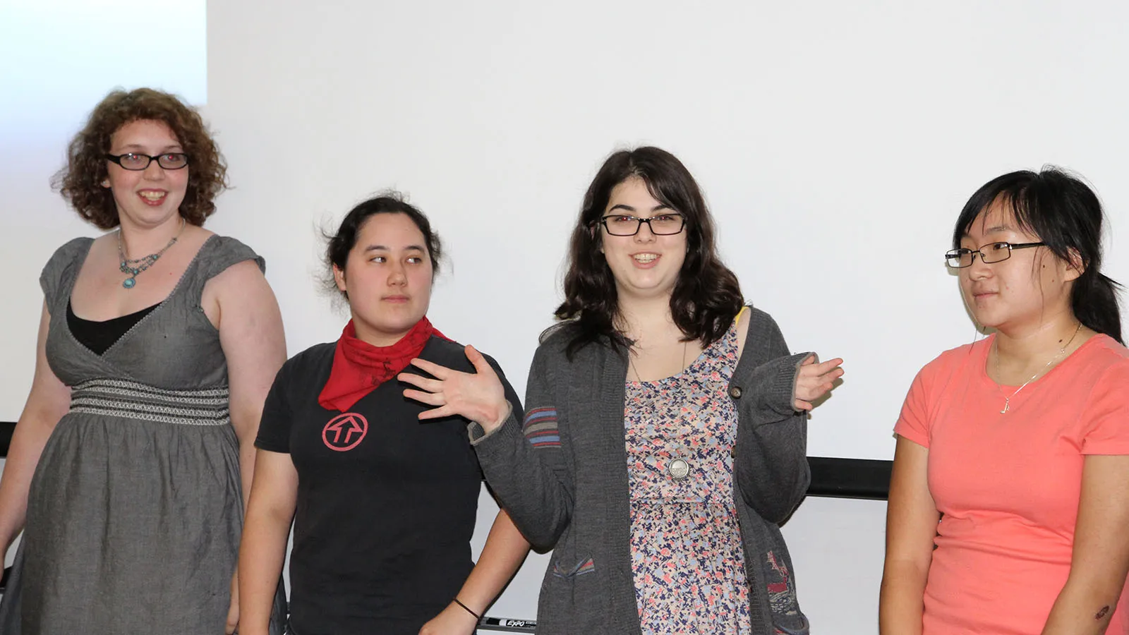 4 students during final presentation