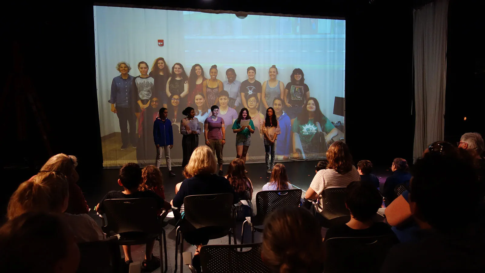 students presenting on final day