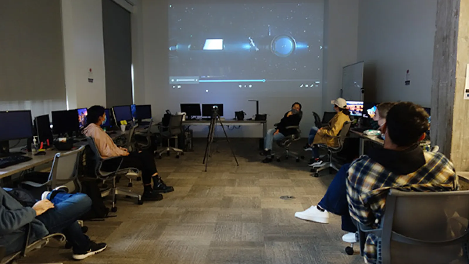 Computer Animation class presentations during Autumn 2021 finals