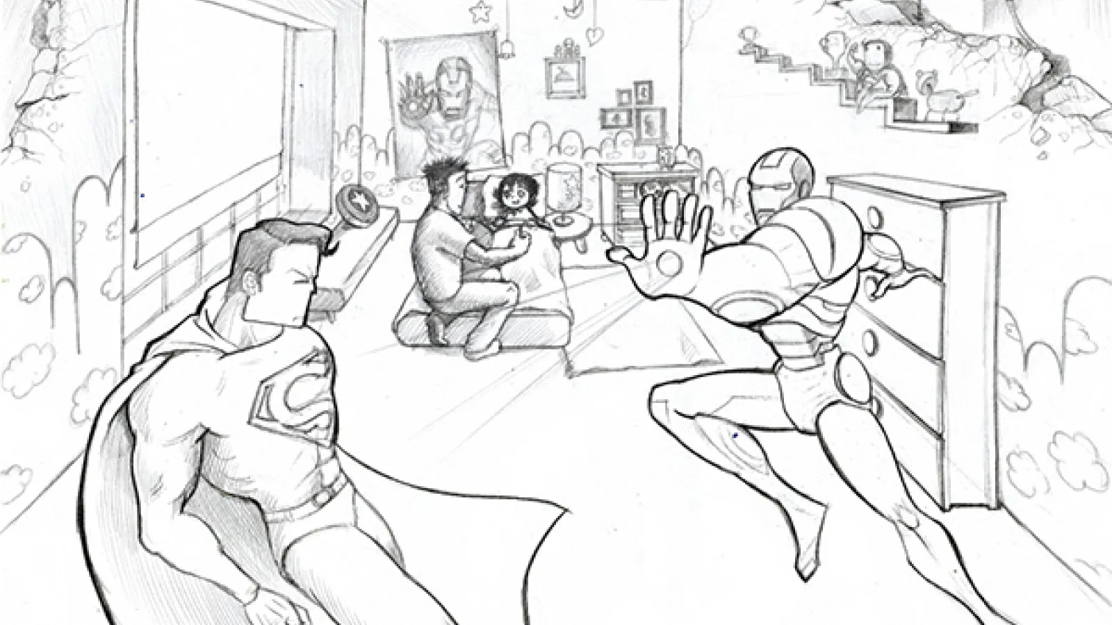 Superhero sketch