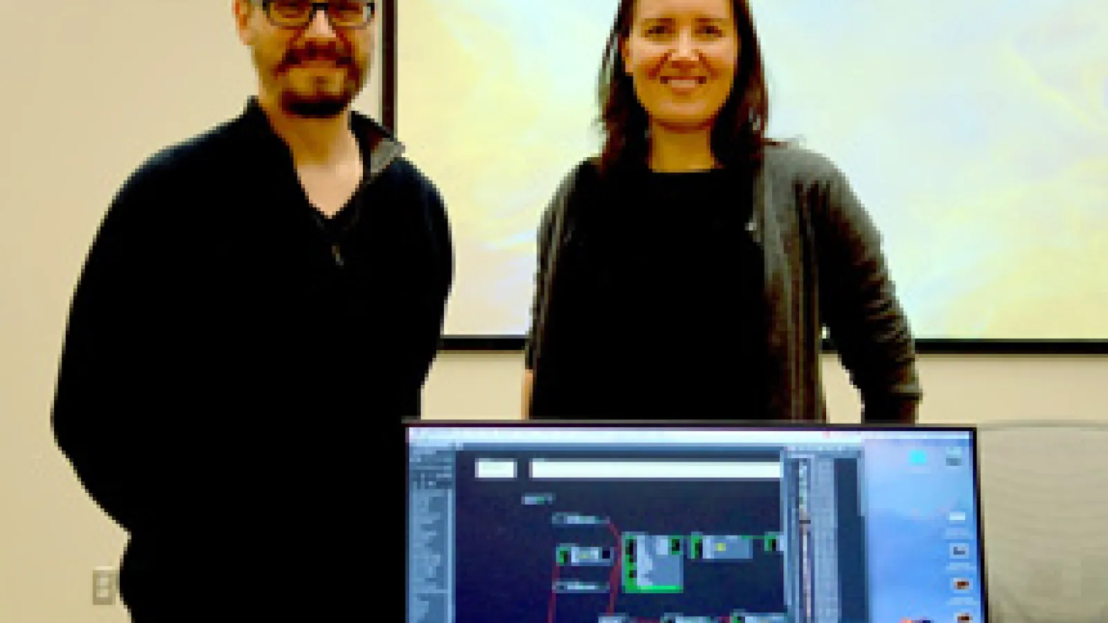picture of faculty members Alex Oliszeweski and Anna Gawboy