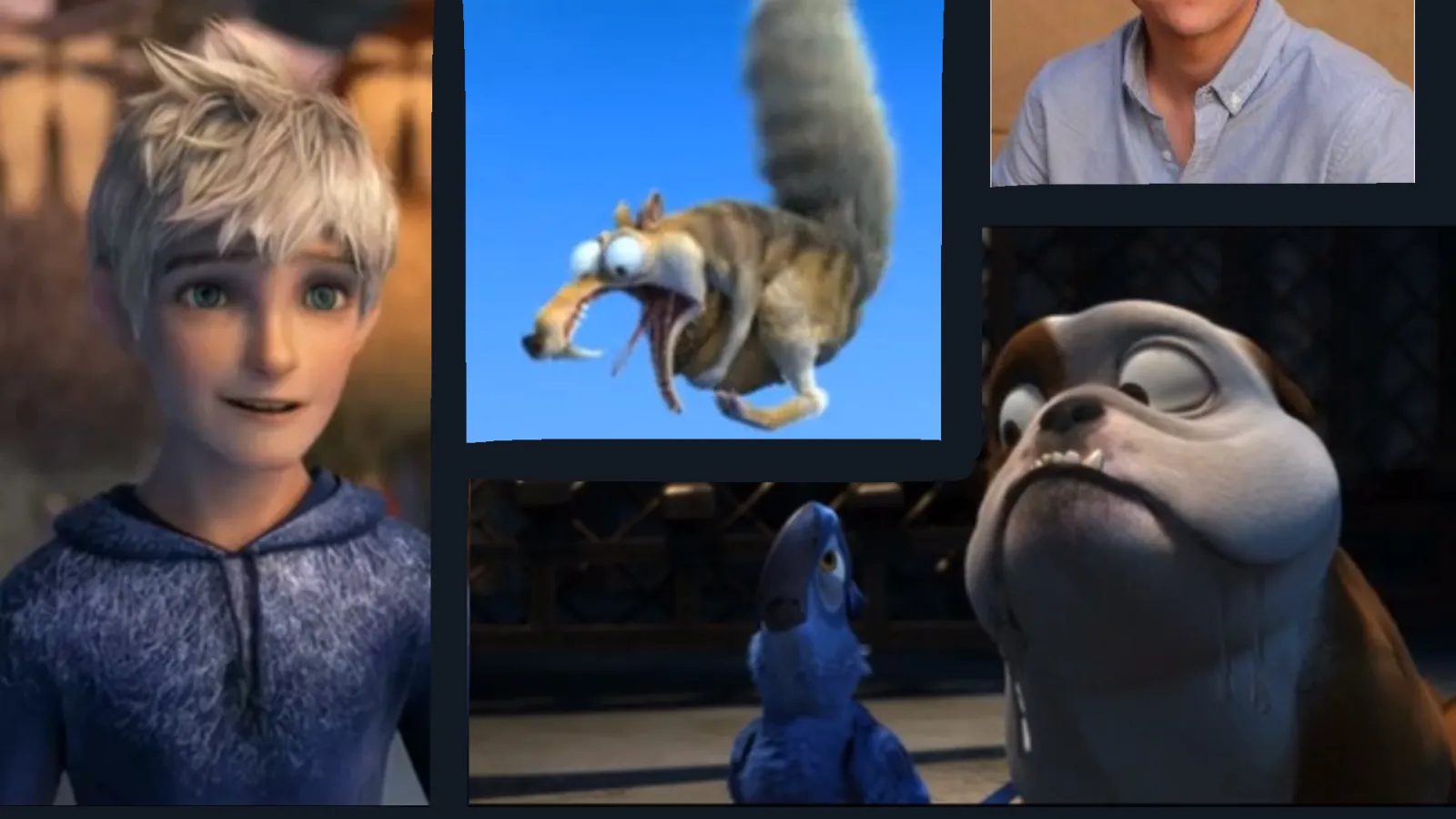 image of JP Sans and animation stills from movies he's worked on