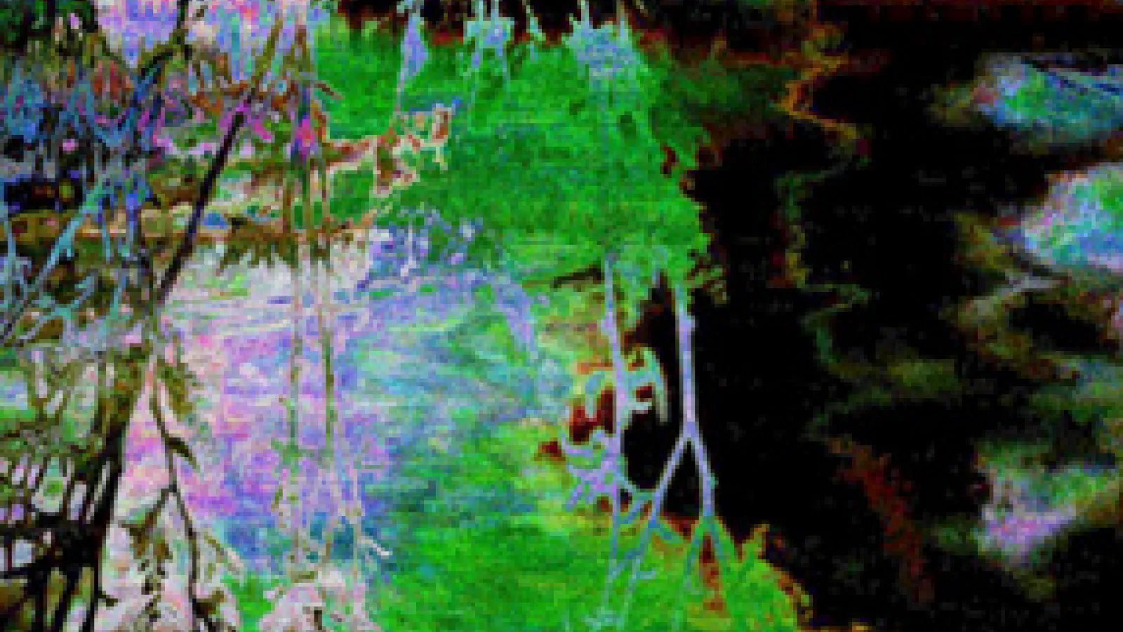 Image from James Mcdonald's audio visual piece, Study in Rain and Light