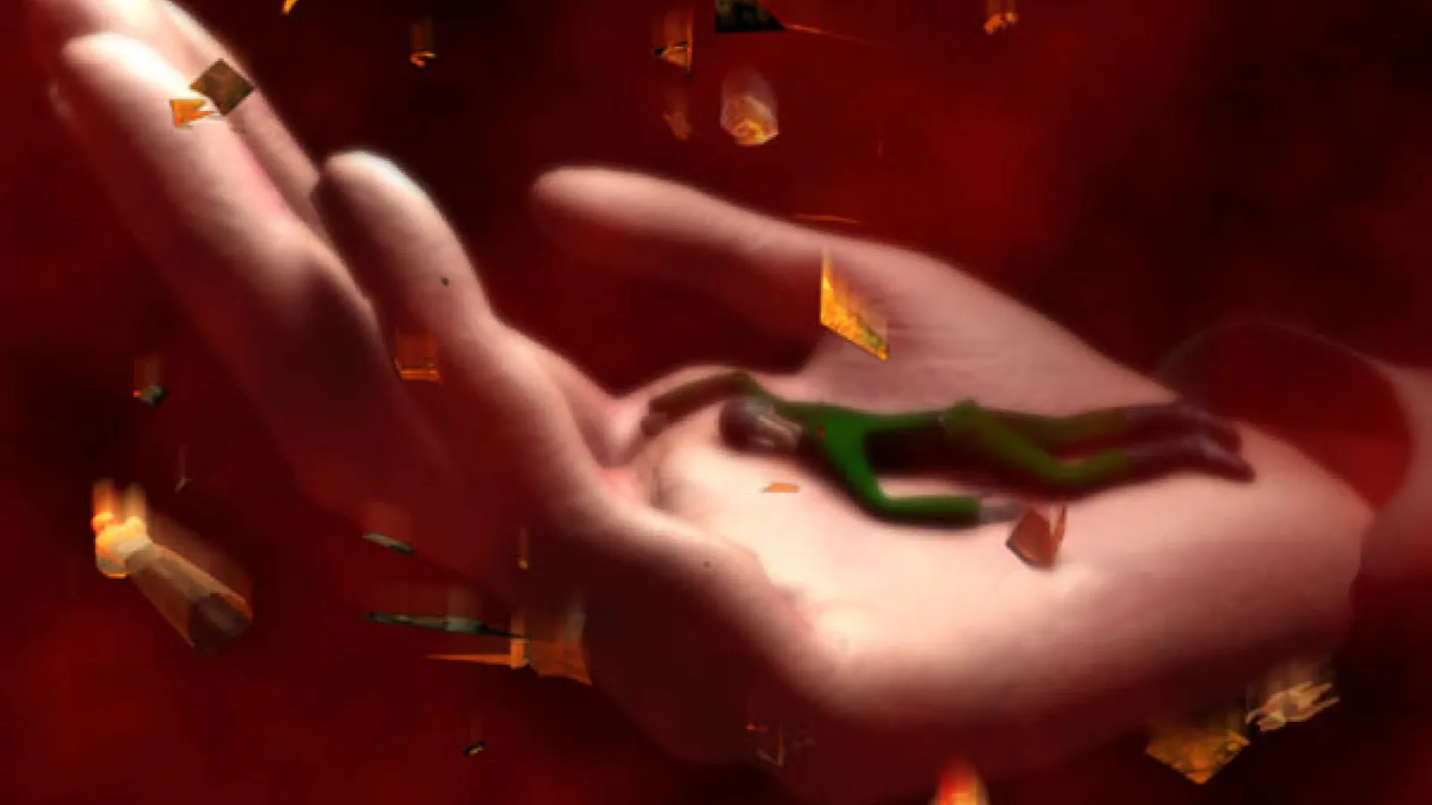 Hand holding figure