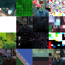 Video Filter Evolution Grid of filters