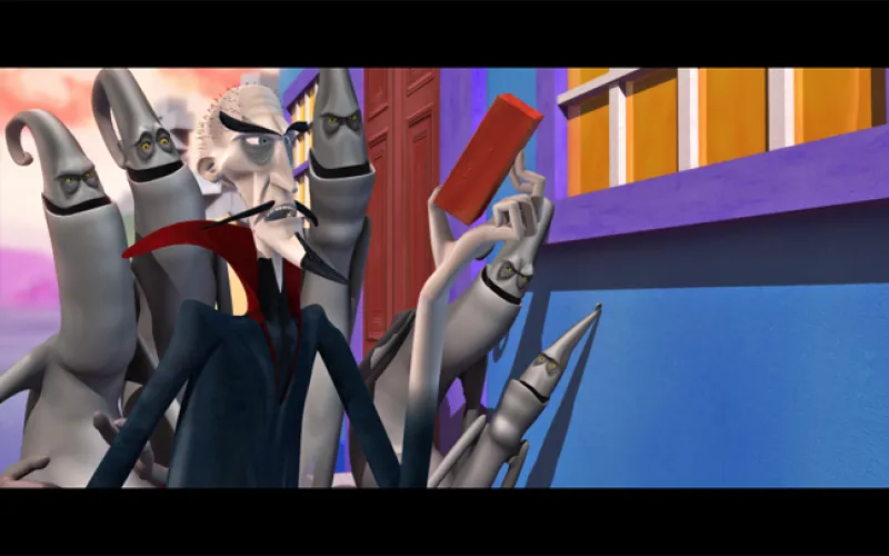ghosts and main character interacting with wall