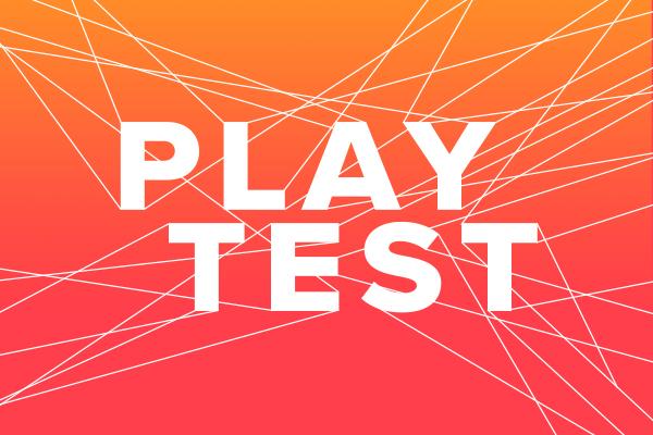 PLAYTEST on colorful background