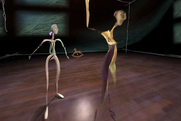 Virtual Characters dancing on stage