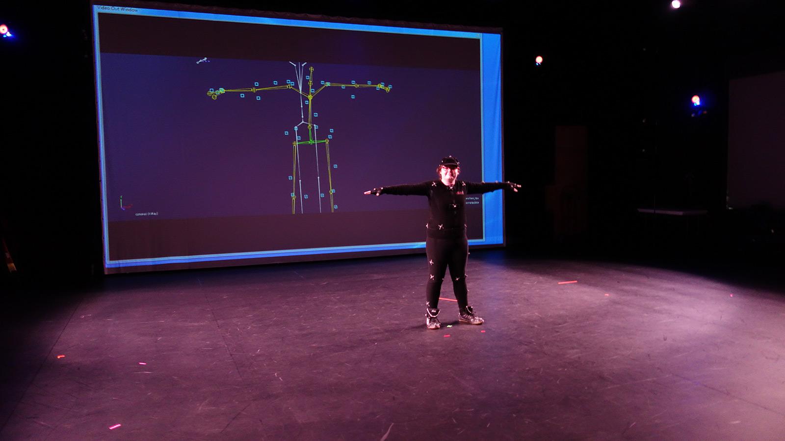 Student working on motion capture